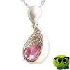 Collier Torsadé Pendentif Goutte En Strass - Mrbulle