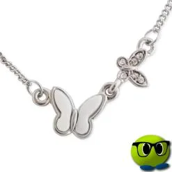 Joli Collier à Deux Pendentifs Papillons - Mrbulle