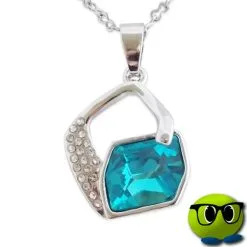 Collier Argent Avec Chaîne Pierre Turquoise - Mrbulle