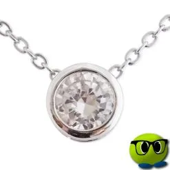 Magnifique Collier Argenté à Gros Strass - Mrbulle