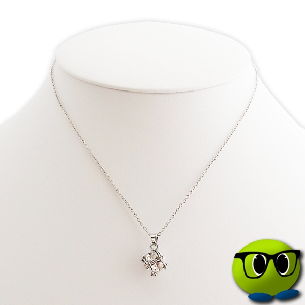 Collier Argenté Cube Gros Strass Blanc - Mrbulle 4 Collier Argenté Cube Gros Strass Blanc - Mrbulle – Image 2