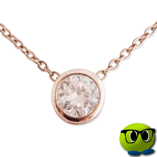 Collier Argenté Pendentif Fleur Rose à Strass - Mrbulle 3 Collier Argenté Pendentif Fleur Rose à Strass - Mrbulle