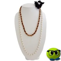 Sautoir Perles Et Fleur à Offrir Comme Cadeau - Mrbulle