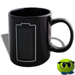 Drôle De Tasse Thermique à L'aspect D'une Batterie Chargée - Mrbulle -Magasin De Décoration 5671 photo