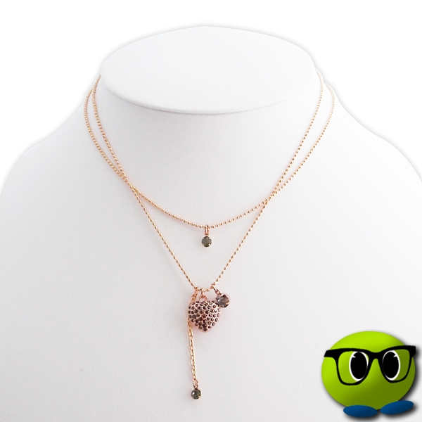 Collier Extraordinaire à Double Chaîne Coeur Doré - Mrbulle 4 Collier Extraordinaire à Double Chaîne Coeur Doré - Mrbulle – Image 2