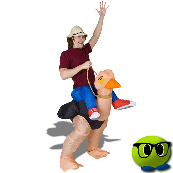 Costume D'aventurier Sur Autruche Gonflable Pour Soirée Déguisée - Mrbulle 3 Costume D'aventurier Sur Autruche Gonflable Pour Soirée Déguisée - Mrbulle