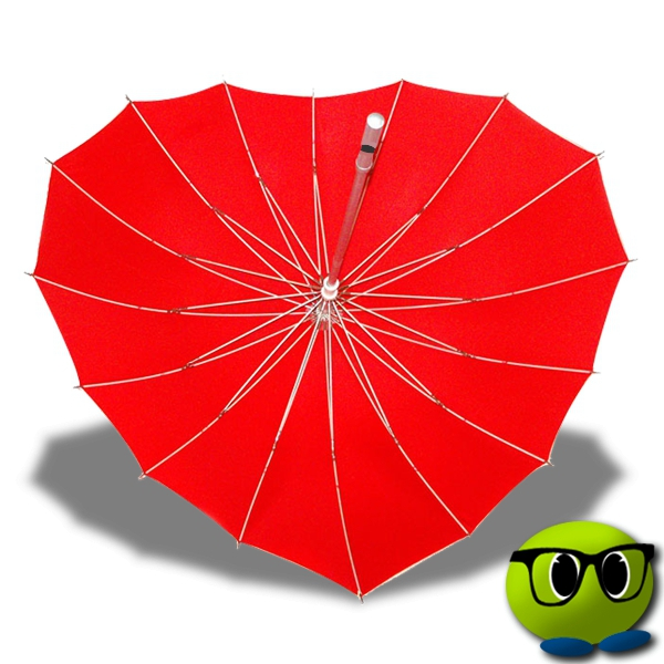 Parapluie Romantique En Forme De Coeur Rouge - Mrbulle 4 Parapluie Romantique En Forme De Coeur Rouge - Mrbulle – Image 2