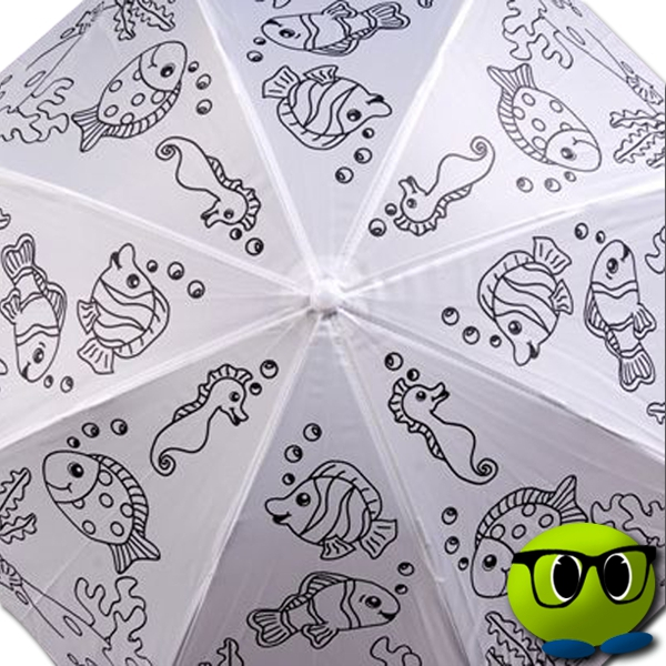 Parapluie à Motifs Poisson à Colorier - Mrbulle 4 Parapluie à Motifs Poisson à Colorier - Mrbulle – Image 2