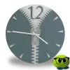 Horloge Murale Avec Motif Zip Gris - Mrbulle -Magasin De Décoration 6252 photo