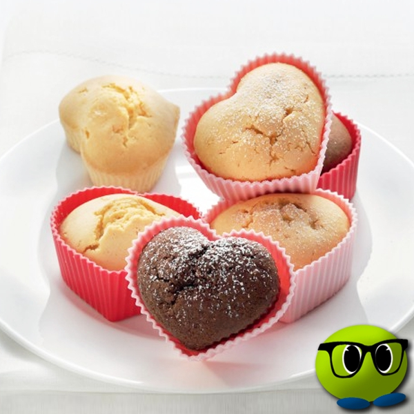 Lot De 6 Moules Pour Muffins En Forme De Cœurs - Mrbulle 3 Lot De 6 Moules Pour Muffins En Forme De Cœurs - Mrbulle