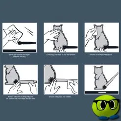 Stickers En Forme De Chat Pour Pare-brise - Mrbulle -Magasin De Décoration 6607 photo