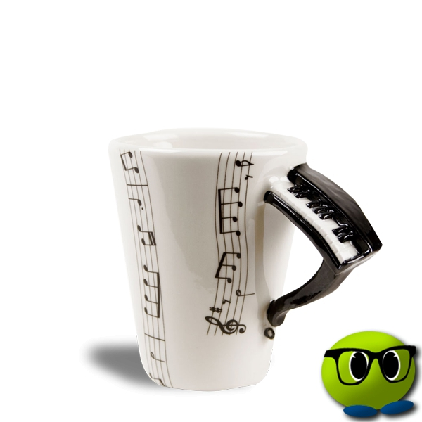Tasse Décorée Avec Partitions Et Manche En Piano - Mrbulle 3 Tasse Décorée Avec Partitions Et Manche En Piano - Mrbulle