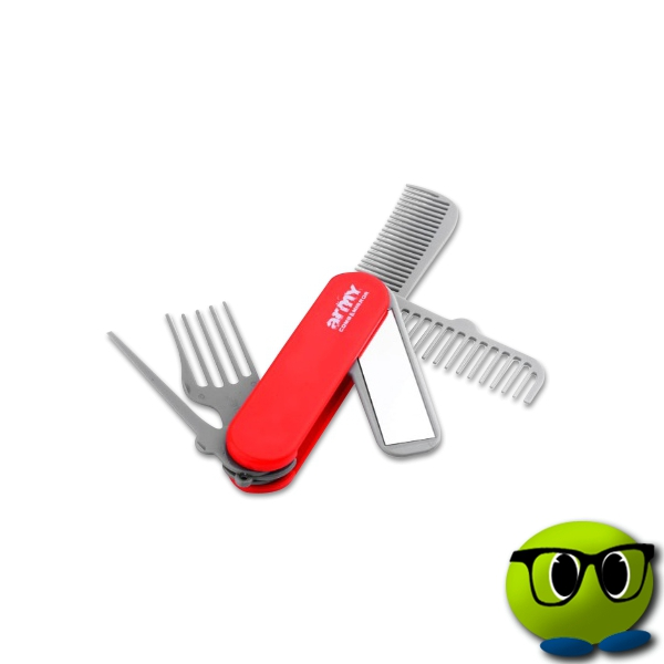 Peignes Et Miroir En Forme De Couteau Suisse - Mrbulle 3 Peignes Et Miroir En Forme De Couteau Suisse - Mrbulle