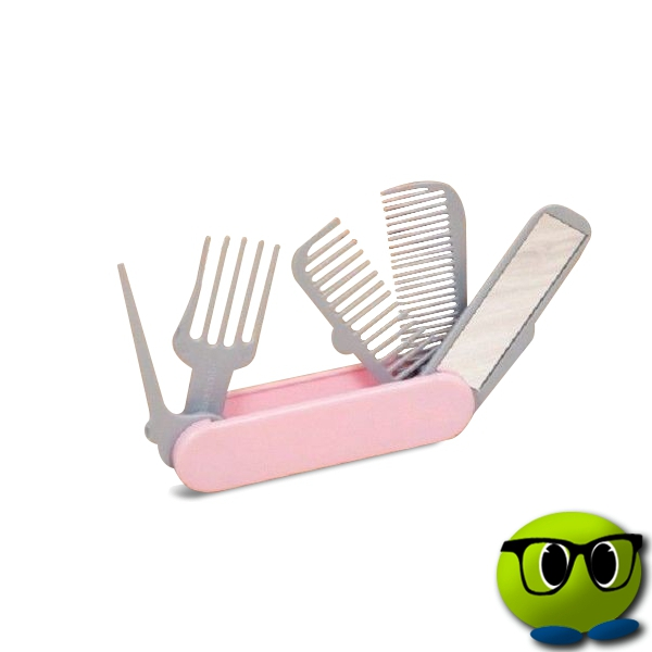 Peignes Et Miroir En Forme De Couteau Suisse - Mrbulle 4 Peignes Et Miroir En Forme De Couteau Suisse - Mrbulle – Image 2