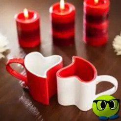 Duo De Tasses Coeurs Qui S'emboitent - Mrbulle -Magasin De Décoration 6816 photo