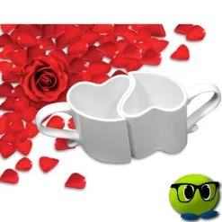 Duo De Tasses Coeurs Qui S'emboitent - Mrbulle -Magasin De Décoration 6817 photo