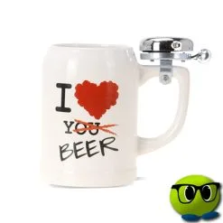 Chope De Bière I Love Beer Avec Sonnette - Mrbulle