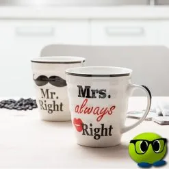 Duo De Tasses Monsieur Et Madame Right - Mrbulle