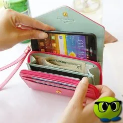 Pochette Portefeuille Pour Portable, Cartes Et Monnaie - Mrbulle