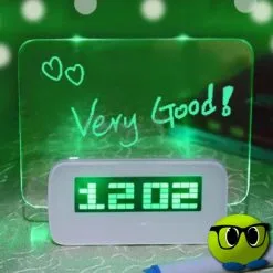 Petit Réveil Digital Fond Vert - Mrbulle -Magasin De Décoration 7853 photo