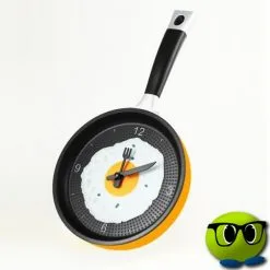Horloge Murale Insolite Ayant La Forme D'un Oeuf Sur Le Plat - Mrbulle -Magasin De Décoration 7854 photo
