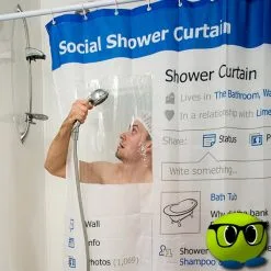 Rideau De Douche Inédit Ayant L'aspect D'un Profil Facebook - Mrbulle -Magasin De Décoration 7898 photo