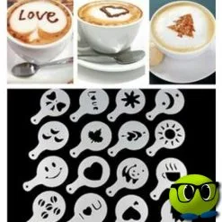 Pochoirs En 16 Exemplaires Forme Tasse De Café Fumant - Mrbulle -Magasin De Décoration 7906 photo