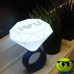 Lampe Veilleuse LED En Forme De Bague En Diamant - Mrbulle -Magasin De Décoration 7963 photo