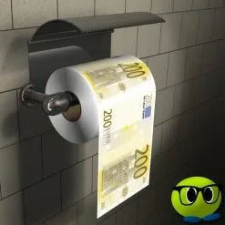 Rouleau De Papier Toilettes Billet 200 Euros - Mrbulle -Magasin De Décoration 7965 photo