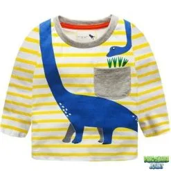Dinosaure Jouet T-Shirt Diplodocus Manche Courte