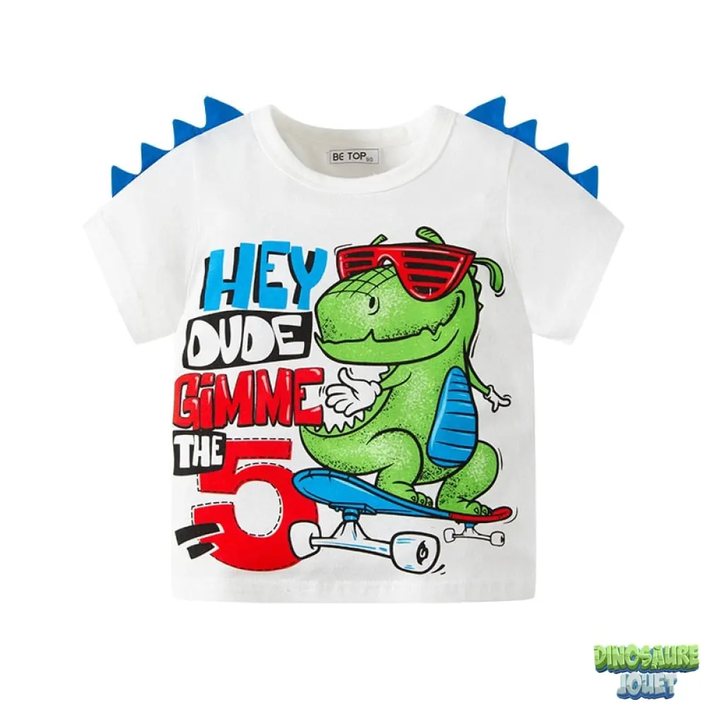 Dinosaure Jouet Tee Shirt Skateur Dinosaure 4 Dinosaure Jouet Tee Shirt Skateur Dinosaure – Image 3