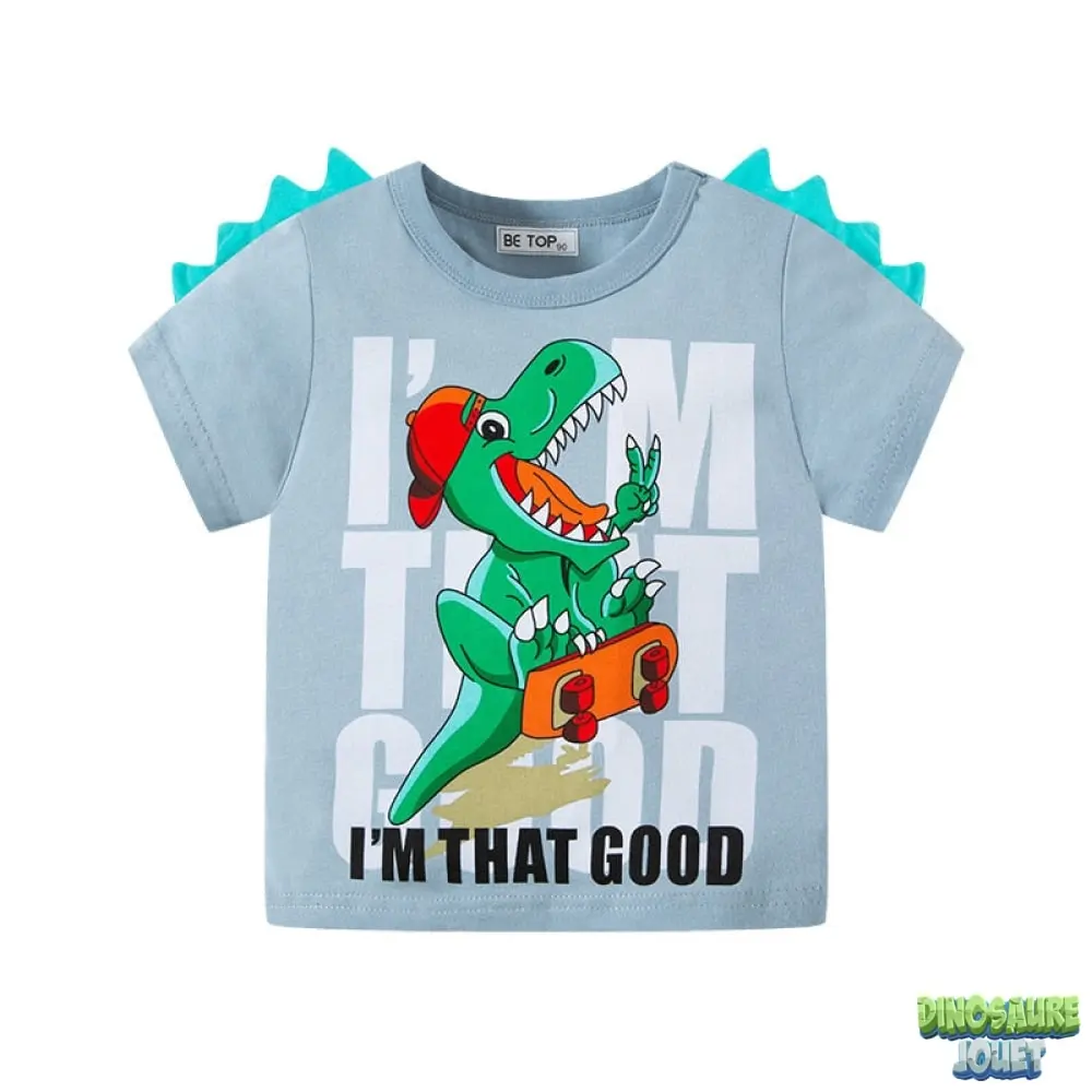 Dinosaure Jouet Tee Shirt Skateur Dinosaure 3 Dinosaure Jouet Tee Shirt Skateur Dinosaure – Image 2